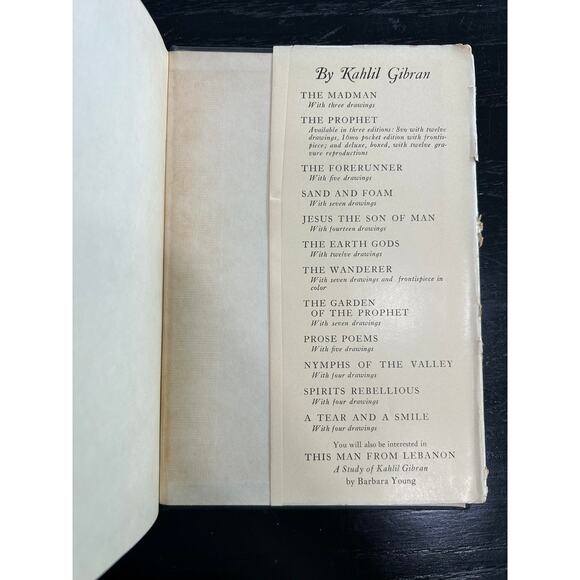 Vtg 50s decor- Prose Poems by Kahlil Gibran- 5 illustrations- coffee table book - Picture 6 of 7